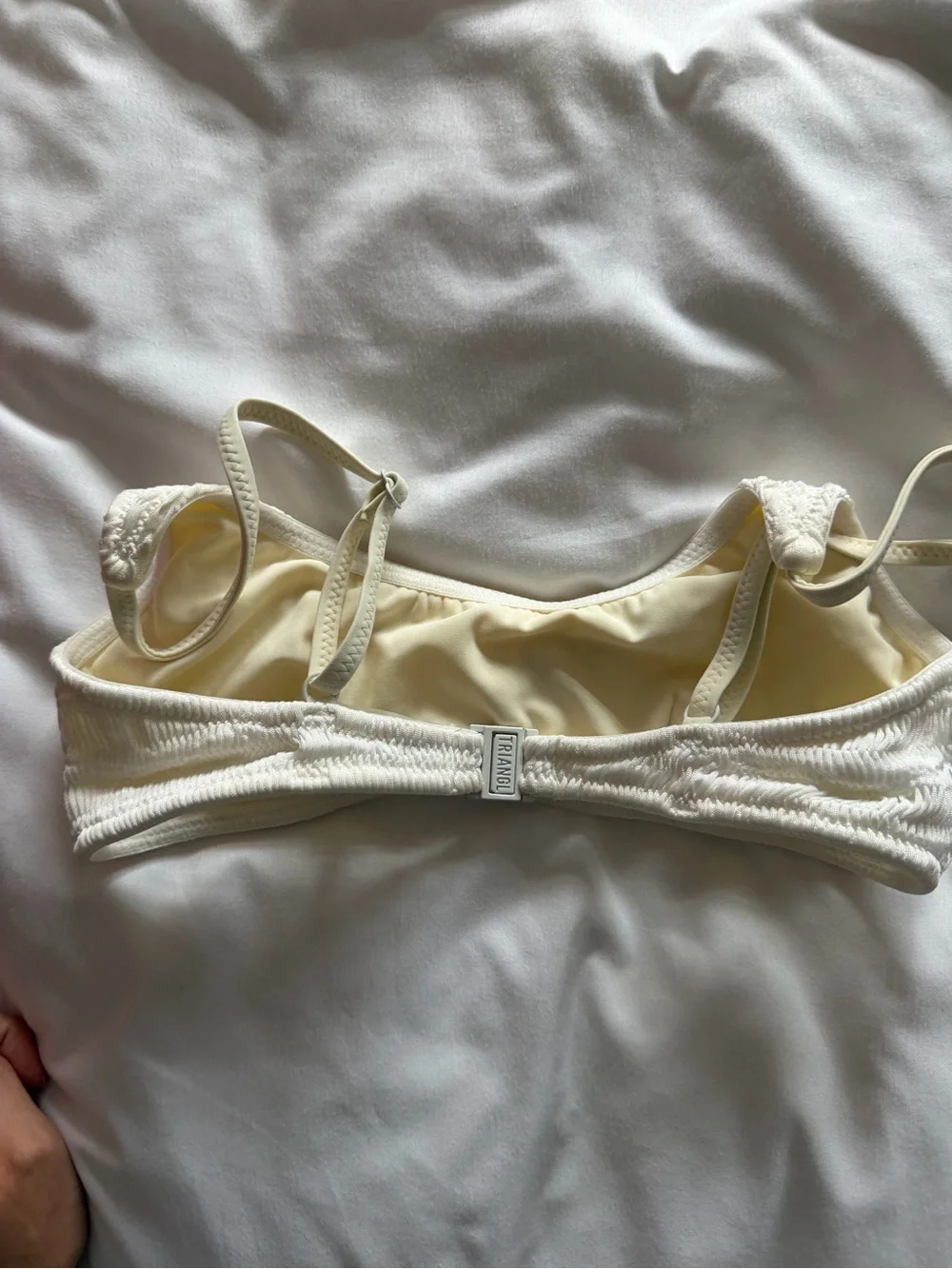 triangl swimwear Cream Ribbed Two-Piece Bikini Set